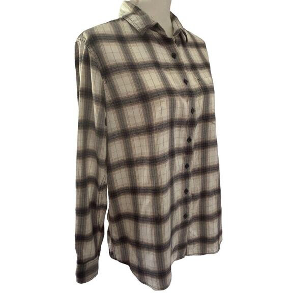 Pendleton Flannel Button Down Plaid Long Sleeve Casual Shirt Womens SZ Petite M - Picture 3 of 10